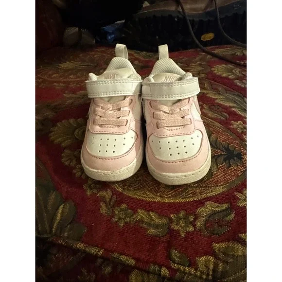 Baby Toddler Girls Pink Nike Court Borough Low Recraft Sneaker Shoes. Size 4c - Picture 2 of 6